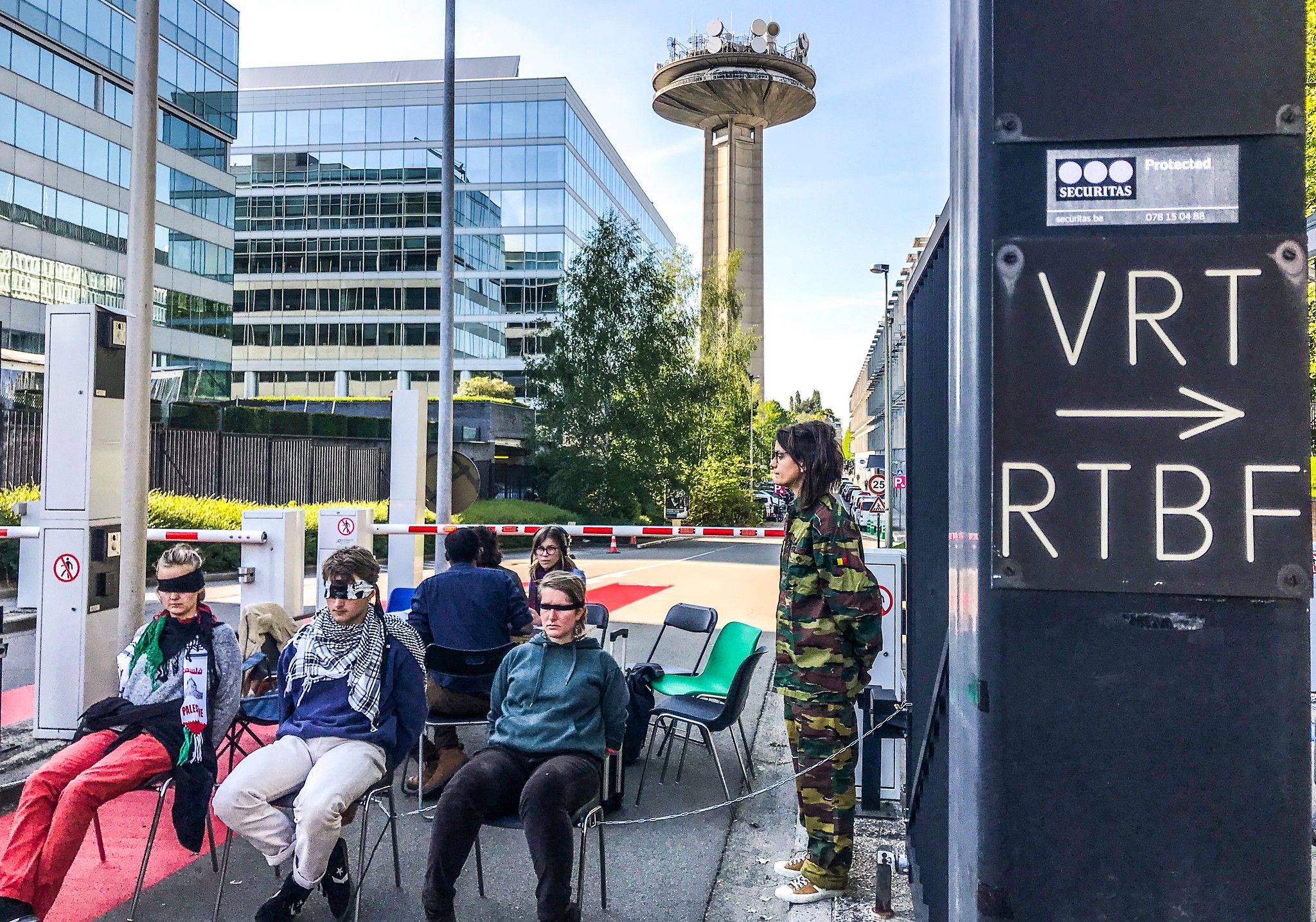 Des checkpoints à la RTBF pour protester contre la diffusion du concours Eurovision de la chanson en Israël