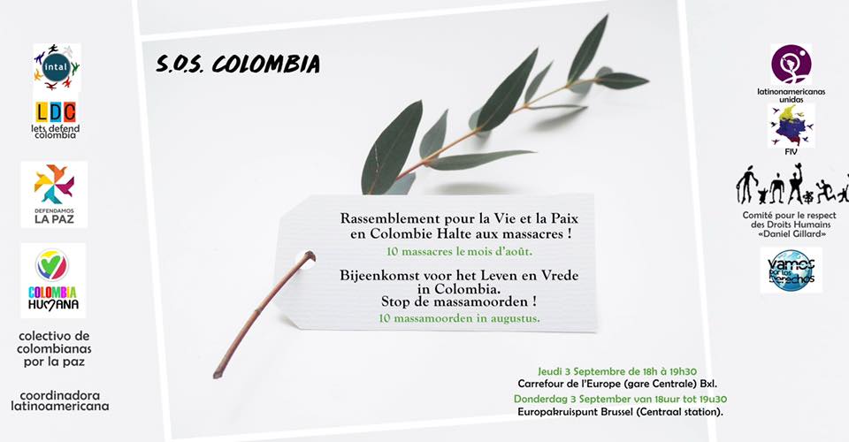 Communiqué de presse : Rassemblement contre les assassinats des jeunes en Colombie