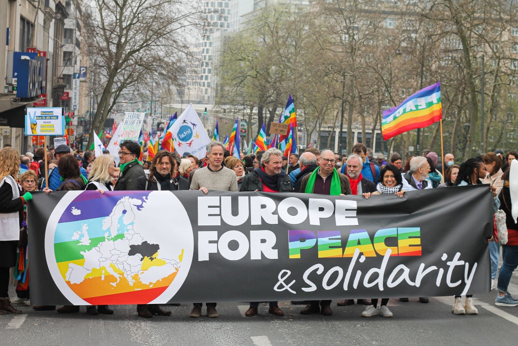 Rapport d’action : Manifestation Europe pour la paix et la solidarité, Bruxelles 27 mars 2022