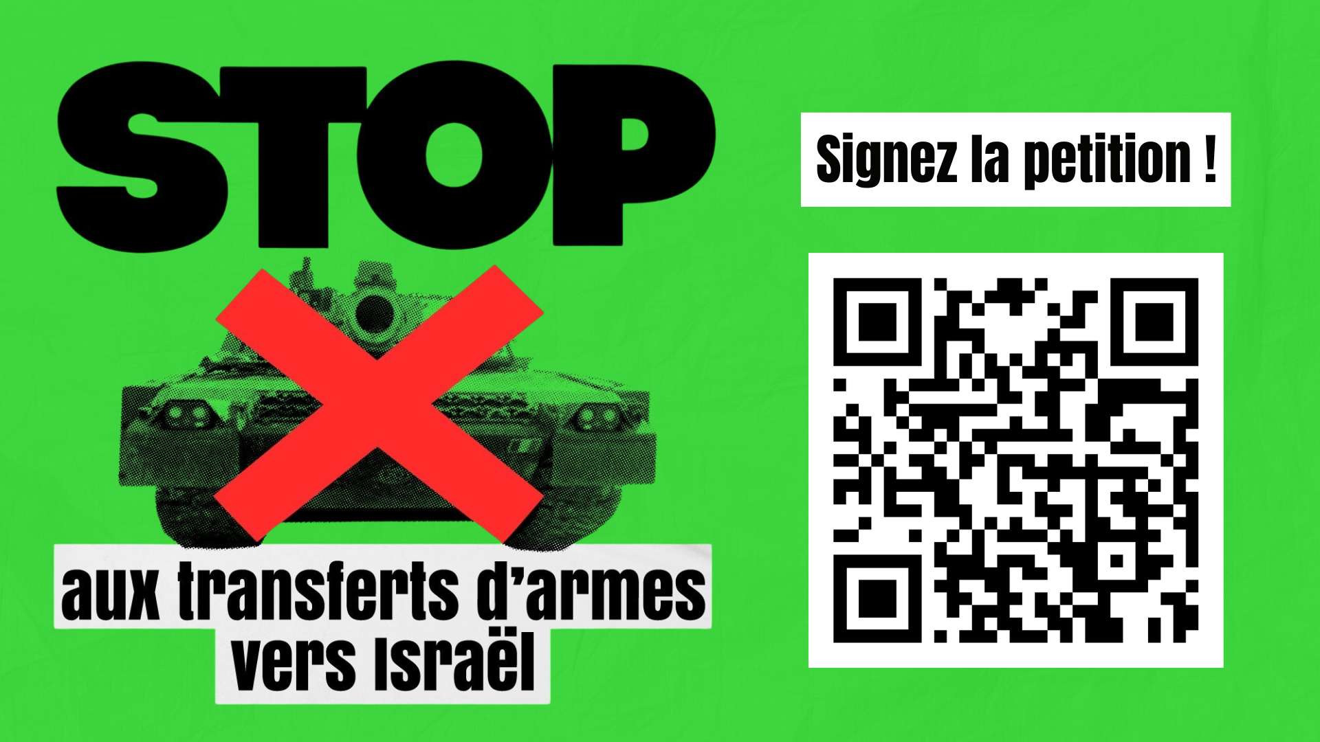 Stop de wapenhandel met Israël! Militair embargo, NU!